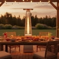 thumbnail image 3 of 48,000 Pyramid Propane Patio Heater with Wheels, Tip-Over Safety, Thickened Glass Tube for Outdoor Use, Commercial & Residential, 3 of 8