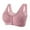 Pink, variant on XMMSWDLA Women's Front Close Shaping Wirefree Bras, Plus Size Comfort Seamless Bralettes Full-Coverage Wireless Push Up Bra Stretch Lightly Lined Breathable Brassiere Everyday Underwear