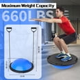 thumbnail image 3 of Half Balance Ball, 23in Half Ball Balance Trainer with Resistance Bands, Half Yoga Ball for Strength Training, Blue 660lb Cap, 3 of 9