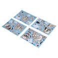 4Pcs Halloween Skull Pattern Wall Sticker Decorative Wall Decal for