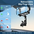 IPOW Large Rearview Mirror Phone Holder for Car and Retractable, 2023
