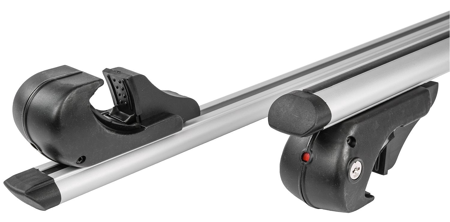 JEGS 71002 Roof Rack Cross Bar Set with Key Locks, Adjustable Clamps