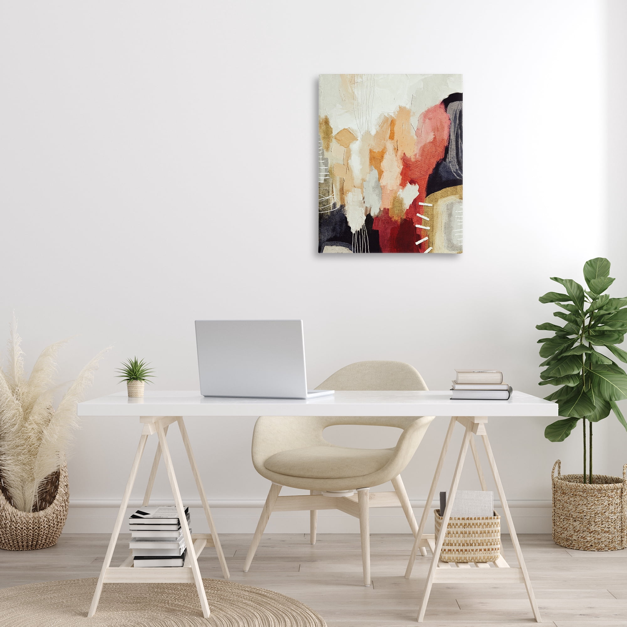 Stupell Industries Abstract Tan Southwestern Abstract Painting Gallery Wrapped Canvas Art Print Wall Art, 24 x 30