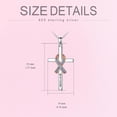thumbnail image 5 of Dorunmo Breast Cancer Survivor Necklace Pink Ribbon Cross Necklace 925 Sterling Silver Awareness Survivor Jewelry Gifts for Women (December Birthstone), 5 of 6