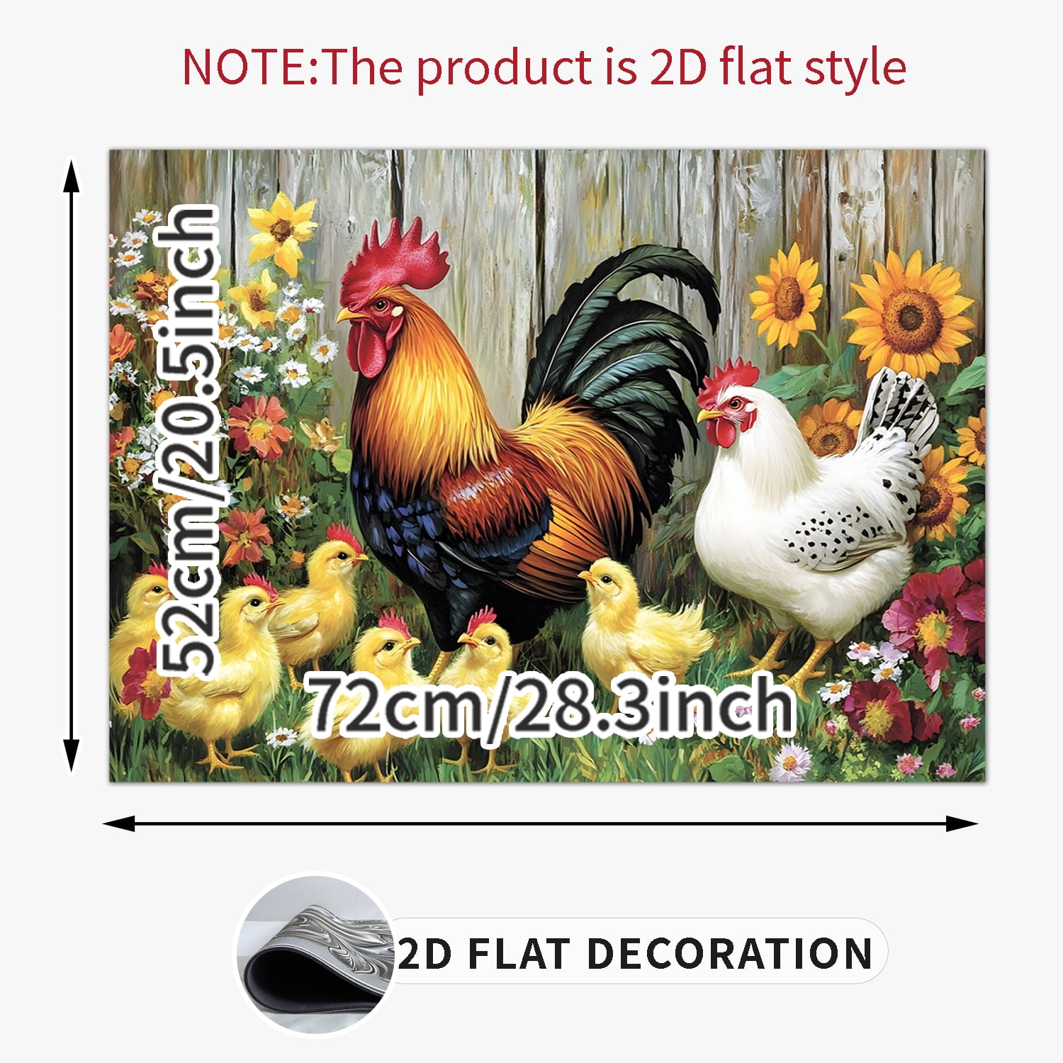 Farm rooster pattern Stove Top Cover for Electric Stove (28.5"x20.5") - Ceramic Glass Cooktop Protector, Heat Resistant Range Cover, Flat  Stovetop Protector, Multipurpose Dish Drying Mat for Kitchen