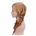thumbnail image 7 of Fashion Women Wrinkle Long Turban Cap Head Wrap Chemo Hat Beanie Muslim Hijab, 7 of 7