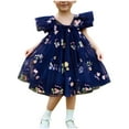 thumbnail image 2 of Limited Time Deals of the Day Baby Girls Tulle Dress Sleeveless Floral Butterfly Tutu Dress Toddler Girls Birthday Party Princess Dresses Casual Fashion Prime+Day+Deals, 2 of 7