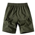 thumbnail image 6 of HKYNLAG Mens Cargo Shorts Elastic Waist Drawstring Casual Work Shorts Summer Hiking Outdoor Shorts with 4 Pockets Army Green M, 6 of 6