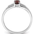 thumbnail image 2 of Sterling Silver Rhod-Plated Diamond Garnet Ring (Size 6) Made In Thailand qr7064jan-6, 2 of 5