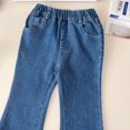 thumbnail image 4 of FDDMis Kids Jeans Girls Wide Legged Jeans Flare Pants for Girls 10-12 Baby Girl Gifts 0-3 Months Fun Gifts for Adults Christmas Party Clothing, Blue 12-18 Months, 4 of 9