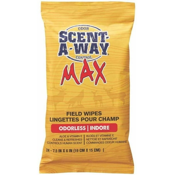 ScentAWay Max Field Wipes, 24pk