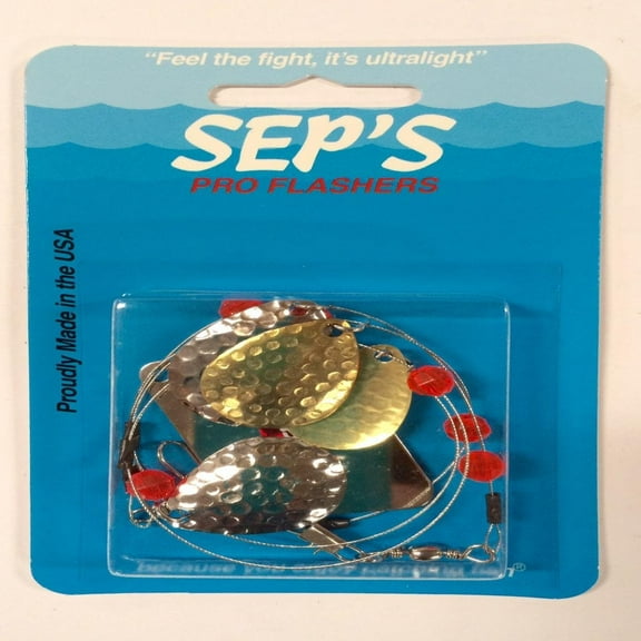 Sep's Pro Flasher Small Colorado Trolling Blade, Silver & Gold