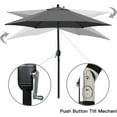 thumbnail image 7 of Bibana 7.5 ft Outdoor Patio Umbrella Table Umbrella with 6 Ribs, Push Button Tilt/Crank - Dark Gray, 7 of 7