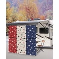 thumbnail image 5 of 4th of July RV Awning Sun Shade Screen 9'X7' Patriotic Stars Red White and Blue Mesh Sunscreen American Flag Stripes Beige Awning Shade Screen with Zipper Completed Kits for RV Motorhome Camper, 5 of 7