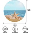 thumbnail image 2 of SKYSONIC Summer Beach Starfish & Seashell Round Placemats for Dining Table Non-Slip Heat-Resistant Polyester Table Mats Set of 4 Washable Table Mats for Kitchen Dining Table Decoration (895), 2 of 5