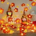 thumbnail image 4 of Battery Operated Maple Leaf String Lights LED Fall Garland Outdoor Indoor Halloween Porch Decor Pumpkin Accent Lighting(20pcs), 4 of 8