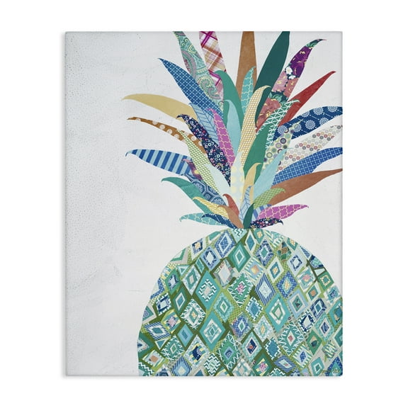 Stupell Industries Geometric Patterned Pineapple Food & Beverage Painting Gallery Wrapped Canvas Art Print Wall Art, 16 x 20