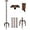 brown, variant on 90Inch Heavy Duty Bird House Pole Mount Kit with Frosted, Bird Feeder Pole Kit with 5 Prongs Base and 2 Plates, for Outdoor, Yard, Garden, Green(Birdhouse Not Include)