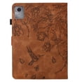 thumbnail image 4 of ELEHOLD Case For Lenovo Tab M10 Plus 10.6 (3rd Gen) Embossed Flowers and Birds Leather Tablet Case, Slim Back Smart Cover, Full Body Protection, Kickstand,with Card Pocket, Brown, 4 of 10