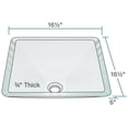 thumbnail image 6 of MR Direct 603 Crystal Vessel Sink Ensemble with a Brushed Nickel finish 718 faucet, pop-up drain, and sink ring., 6 of 7