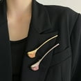 thumbnail image 2 of High-Quality Metal Leaf Brooches 2Pcs Set Sophisticated Gold Silver Suit Clips For Coats Jackets Gift Box Accessories, 2 of 18