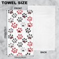 thumbnail image 2 of Hand Towels Set of 2 Paw Print with Hearts Hand Towels for Bathroom Soft Absorbent Decorative Hand Bath Towels Dish Towels for Kitchen Sports Gym Yoga Home Decor 14 x 28 in, 2 of 6