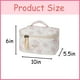 thumbnail image 2 of Bolsa de maquillaje Uekeboag, grande, de viaje, acolchada, algodón, estampado floral, 07PinkRose, 2 of 6