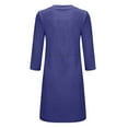 thumbnail image 3 of Robes pour Femmes Robe Décontractée à Manches Longues Couleur Unie Pull Ample Noir L, 3 of 4