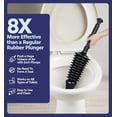 thumbnail image 2 of World's Best Plunger - Unclogger Tools for Unblocking Toilet - Heavy Duty Plungers for Bathroom - Unique Unblocker Design - Remover Tool to Unblock Toilet Blockage - Black, 2 of 7