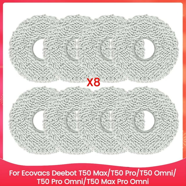 Repuestos para T50 Max/T50 Pro/T50 Omni/T50 Pro Omni/T50 Omni: 8 Almohadillas Lavables Reutilizables