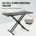 thumbnail image 2 of KFFKFF DJ Workstation, Adjustable (32"-43") x 18" Portable Stand for DJ Equipment, Compact DJ Desk with Dual-X Frame, Height-Adjustable for Laptops, Controllers, Foldable for Easy Transport, 2 of 9