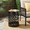 Black, variant on 14" Outdoor End Table, Patio Side Table, Outdoor Accent Table With Iron Cut Design Modern Cylindrical For Patio Garden Yard, Black