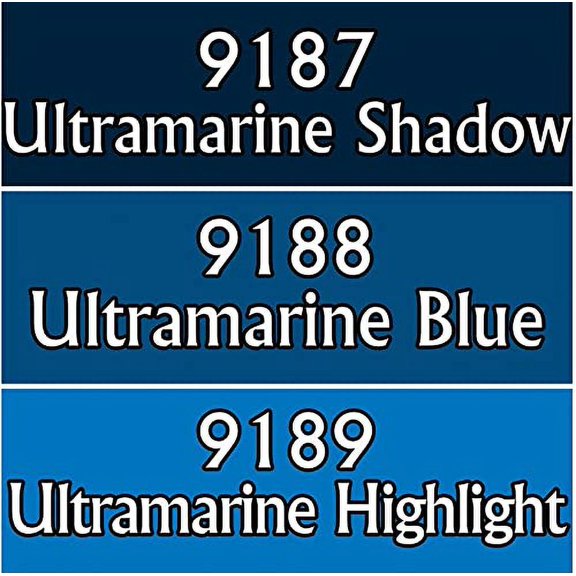 reaper miniatures ultramarine blues 09763 master series triads 3 pack .5oz paint