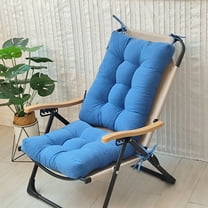 Thickened Suede Folding Cushion Set | 2-Piece Plush Seat Cushions for Chairs & Recliners | 54x43cm & 43x43cm | Gray, Black, Blue, Beige, Khaki