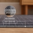 thumbnail image 7 of JONATHAN Y WASHABLE Orton Distressed Ticking Stripe 3' x 5' Machine-Washable Polyester Area Rug, Charcoal and Cream, Farmhouse Vintage Style with Low Pile for Living Room WSH519C-3, 7 of 7