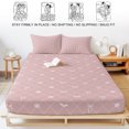 thumbnail image 5 of Twin Sze Fitted Sheet Set - Pink Halloween 2 Piece Bedding Sets 16" Deep Pocket Fitted Sheet with 1 Pillowcase, Checkered Bat Bow Brushed Microfiber Hotel Luxury Bed Sheets, 5 of 9