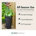thumbnail image 3 of Tierra Verde Aria Indoor Outdoor Self Watering Planter, 12.5"W x 20"H Black, 3 of 11