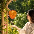 thumbnail image 4 of Solar Hot Air Balloon Hanging Light for Garden and Patio, Waterproof LED Lantern for Tree and Pergola, Floral Relief Accent for Balcony, Auto On/Off Outdoor Illumination, Unique Holiday Decor, 4 of 6