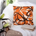 thumbnail image 3 of 20x20 Pillow Covers Set of 2, Orange Geometric Throw Pillow Covers Decorative Couch Cushion Case, Black White Striped Abstract Lines Art Microfiber Square Pillowcases for Bedroom Car Living Room, 3 of 7