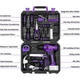 thumbnail image 3 of Tool Set: Tool Kit with 8V Cordless Drill, Hand Toolbox with storage case, Tool set for Home Repairs 126 Piece, 3 of 7