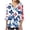 v#4Blue25, variant on Women T-Shirts Colorful Floral Us National Flag Pattern 3/4 Sleeve V Neck Celebrate America'S 250Th Anniversary For 4Th Of July Everyday Use Cozy Tee,Navy,S