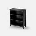 thumbnail image 3 of Camaflexi 36” Shaker Style 3-Shelf Wooden Bookcase Closed Back Storage Shelf, Black finish, 3 of 5