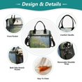 thumbnail image 3 of Small Cooler Bag Lunch Bag Portable Meal Bag Work Meal Bag Outdoor Meal Bag Travel Meal Bag Picnic Meal Bag Going Out Meal Bag Oil Painting Lake, 3 of 6