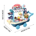 thumbnail image 3 of QTOCIO 48pcs Children's Ice Cream Cart Toy Girl Simulation Trolley Candy Cart Ice Cream Ice Cream Cart Set, 3 of 7