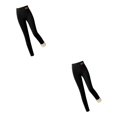 thumbnail image 3 of Wosthever Mallas gruesas de Cachemira para mujer, pantalones ajustados de realce para invierno todo en uno, pantalones ajustados cálidos para Fitness, Negro/S 2piezas Wosthever CBP586684, 3 of 5