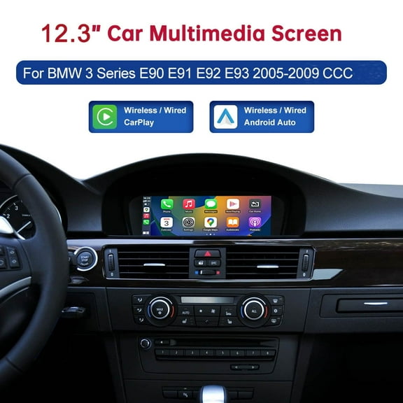 Road Top 12.3 inch Touchscreen Car Stereo for BMW 3 Series E90 E91 E92 E93 2009-2011 With CIC System Wireless Carplay Android Auto Multimedia Car Radio Receiver