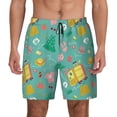 thumbnail image 2 of Goofa Happy Summer Printed Men's Swim Trunks Board Shorts Quick Dry Mens Swimming Trunks with Compression Liner,Breathable Fit Hawaii Beach Shorts-Medium, 2 of 9