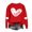 Red, variant on Lovskoo 2024 Sweatshirt for Women Valentine's Day Heart Printed Round Neck Long Sleeved Top Loose Fitting Pullover Beige