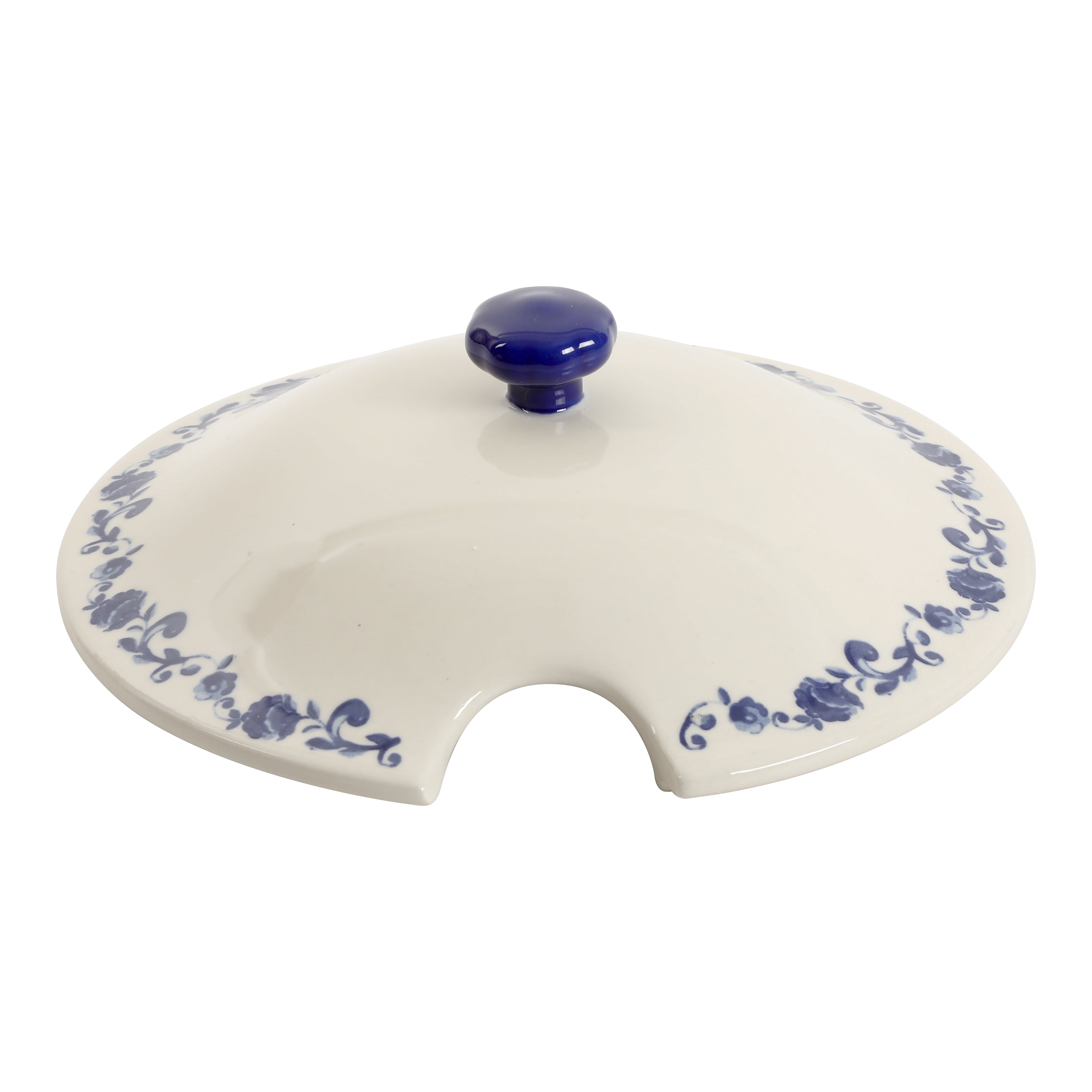 The Pioneer Woman Frontier Rose Cobalt Ceramic 3.17-Quart Soup Tureen with Ladle