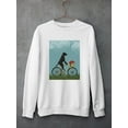 thumbnail image 3 of Black Labrador On A Bicycle Sweatshirt Men -Fab Funky Designs, Male 3X-Large, 3 of 4
